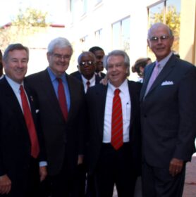 Mayor Strange, Newt Gingrich, Milton and Senator Dixon at VictoryLand